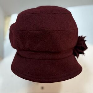 Angela & William Burgundy Wool blend hat women’s